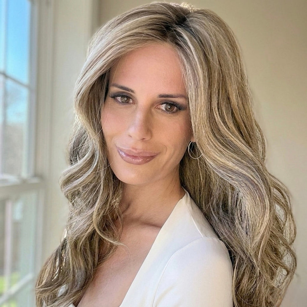 Chrissy wearing a featured style from The Liora Archive