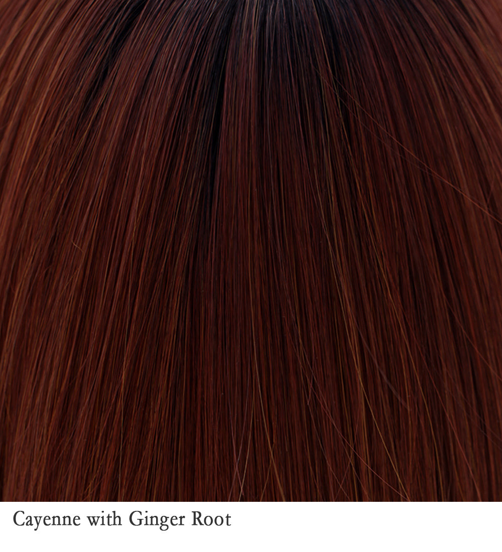Belle Tress Ground Theory wig in Cayenne with Ginger Root — alternate model view 7