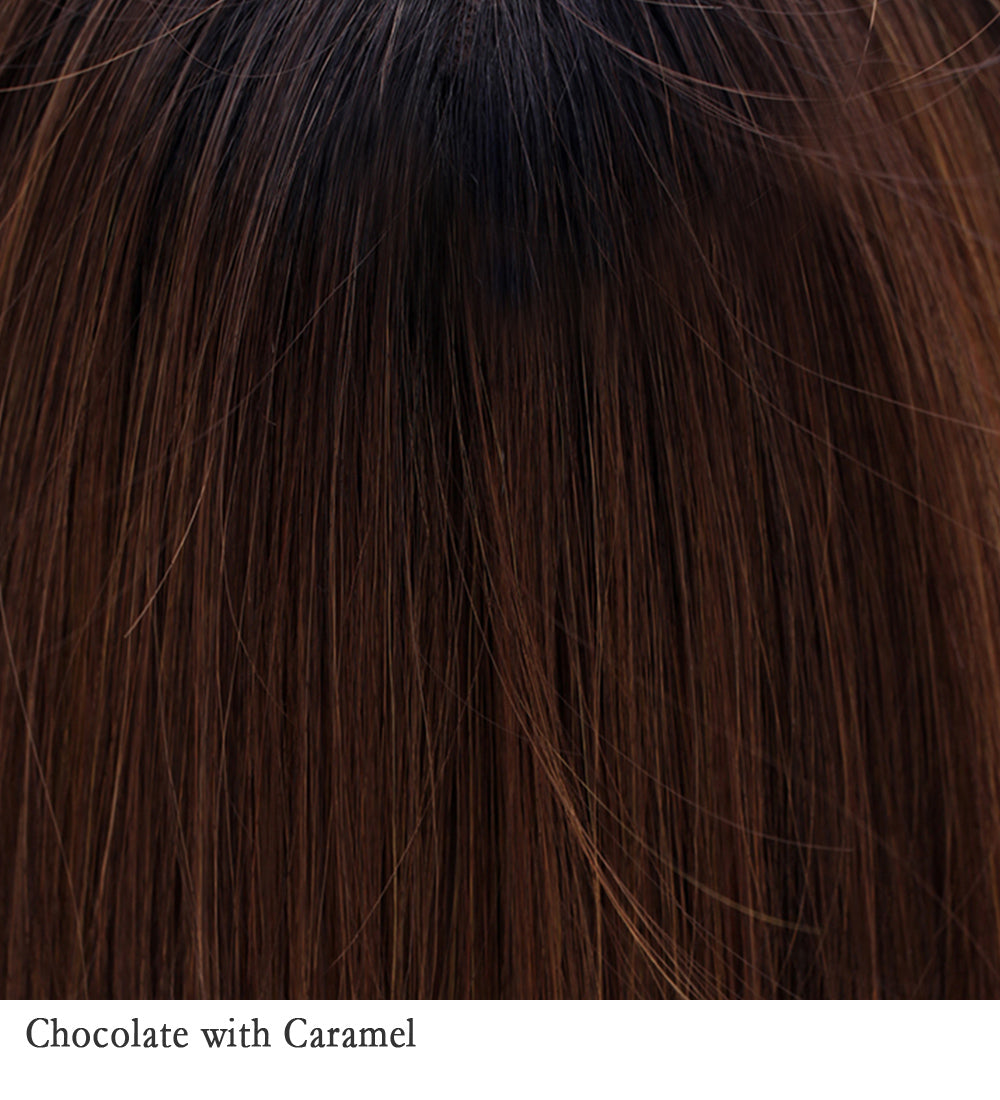 Belle Tress Kushikamana 18 E wig in Chocolate with Caramel — alternate model view 8