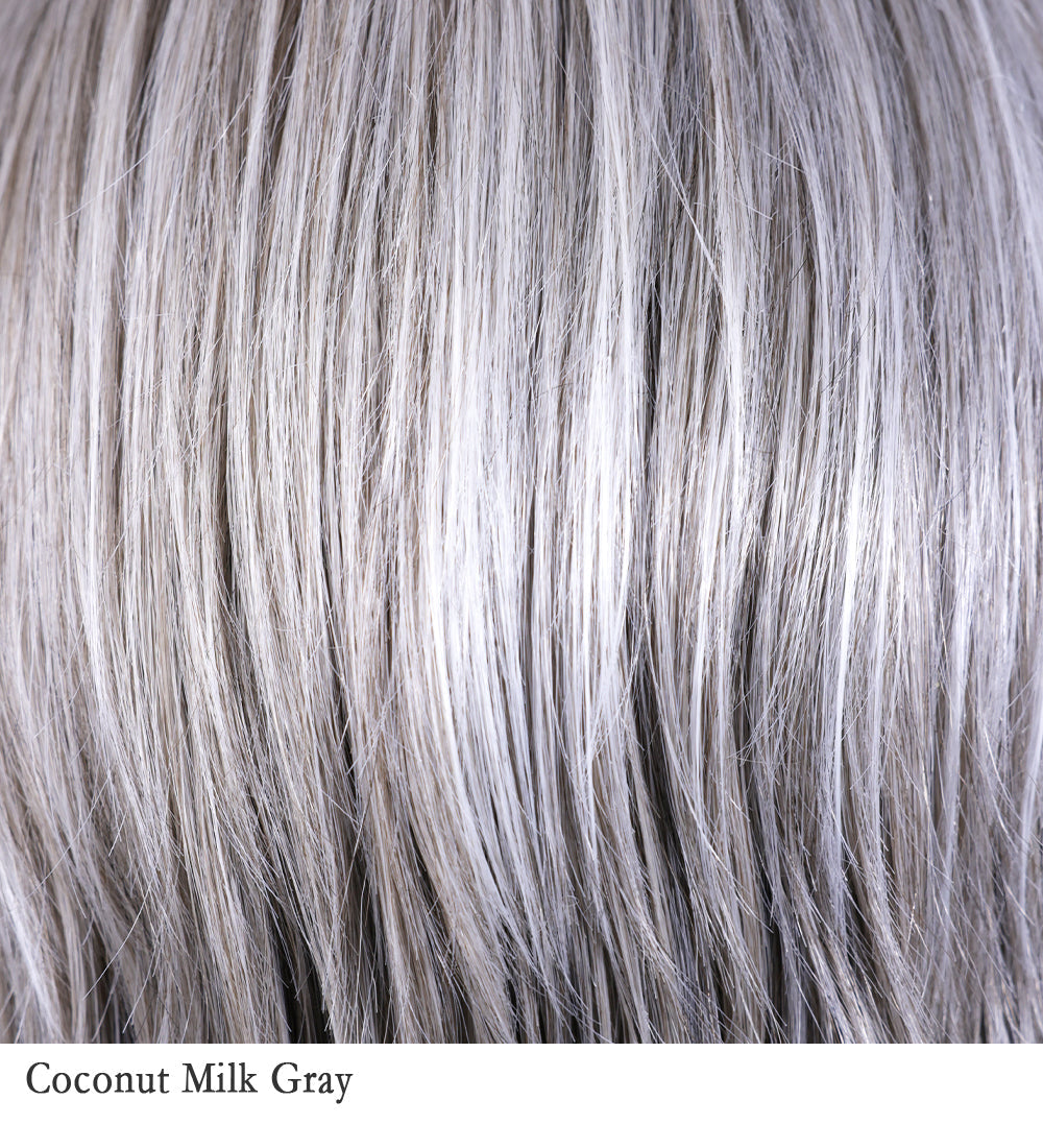 Belle Tress Monroe wig in Coconut Milk Gray — alternate model view 5