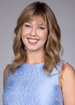 Swift by Belle Tress in Caramel Toffee Blonde-R smiling front view