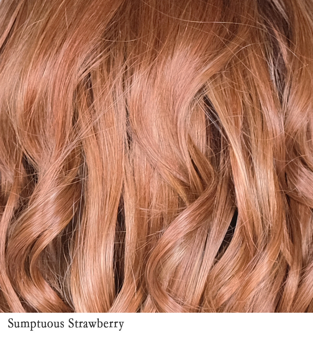 Belle Tress Kushikamana 18 E wig in Sumptuous Strawberry — alternate model view 11