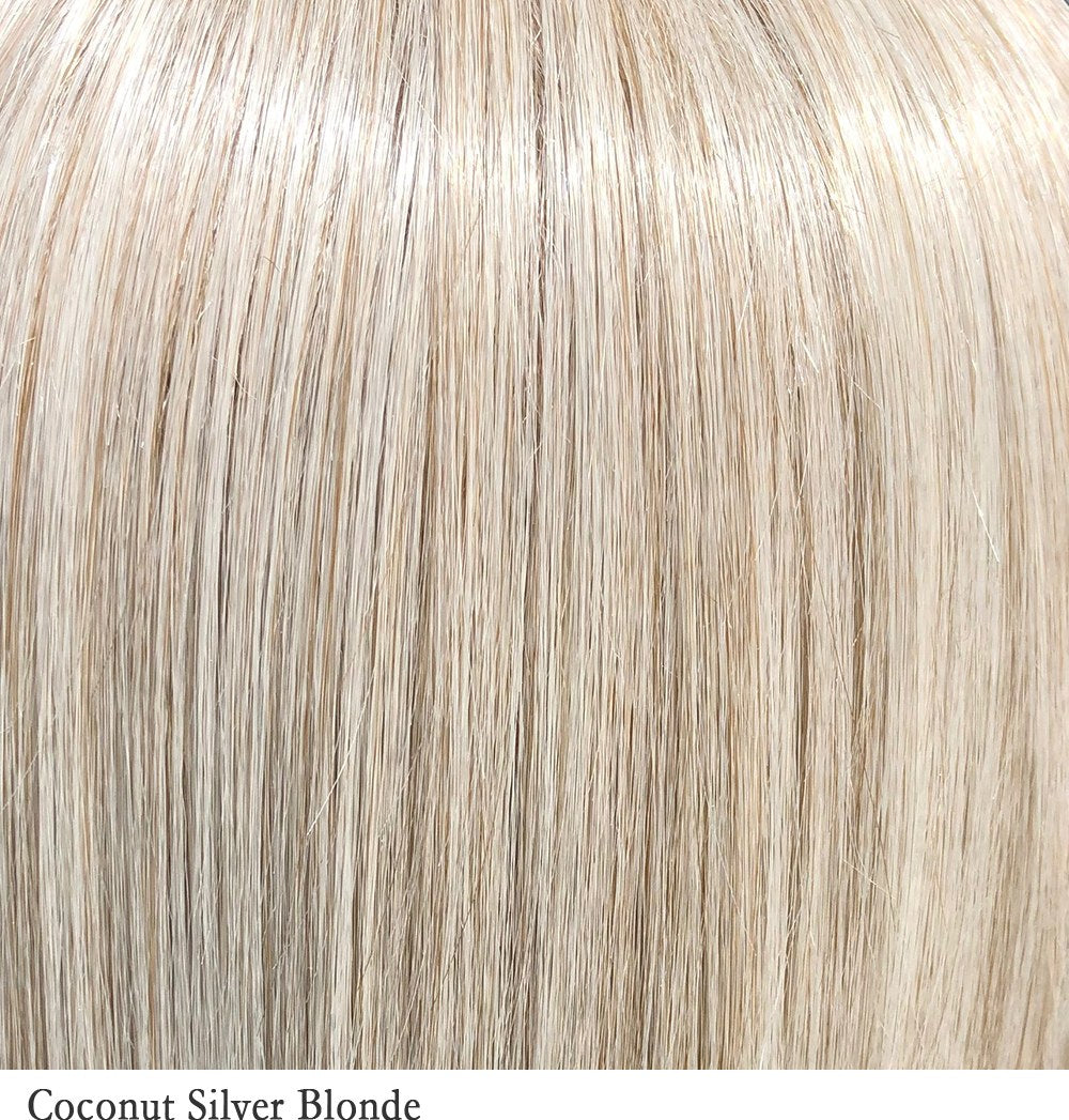 Lace Front Mono Top Straight 14 in Coconut Silver Blonde color swatch