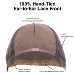Aderans hand-tied cap with ear-to-ear lace front construction