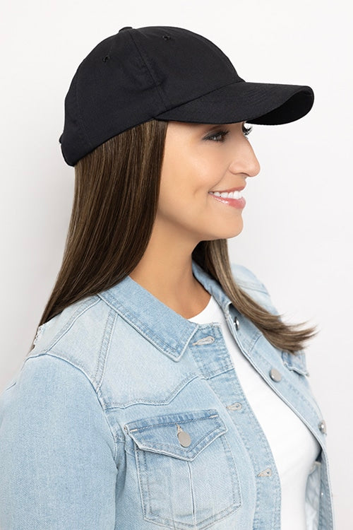 Henry Margu Long Hat Black with attached long synthetic hair — color shown 7H
