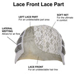 Aderans lace front and lace part cap construction