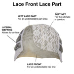 Aderans lace front and lace part cap construction