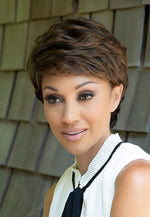 Heather by Envy in Medium Brown — front model view