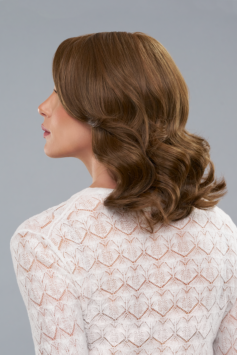 Aurora by Jon Renau – back model view in Cocoa Twist 8/30
