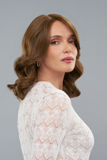 Aurora by Jon Renau – alternate model view in Cocoa Twist 8/30