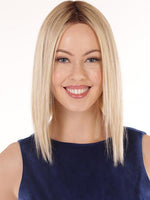 Belle Tress Anatolia wig in Champagne with Apple Pie — front model view