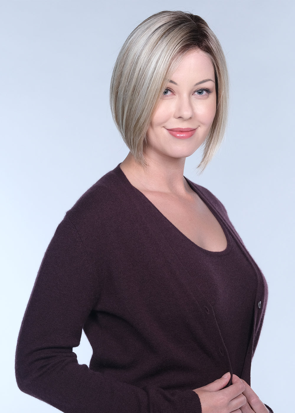 Belle Tress Woolala E wig — front model view